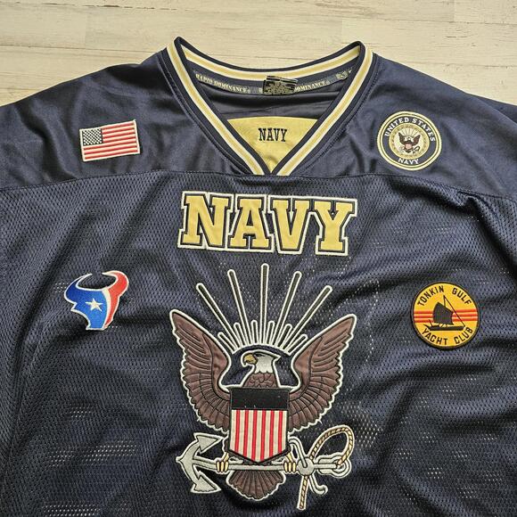 Rapid Dominance U.S. Navy Football Jersey Mens XL Vietnam Tonkin Veteran Embroid - Picture 2 of 9